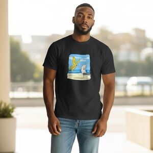 NWOT boutique, inappropriate banana Black Graphic T-Shirt mens size small